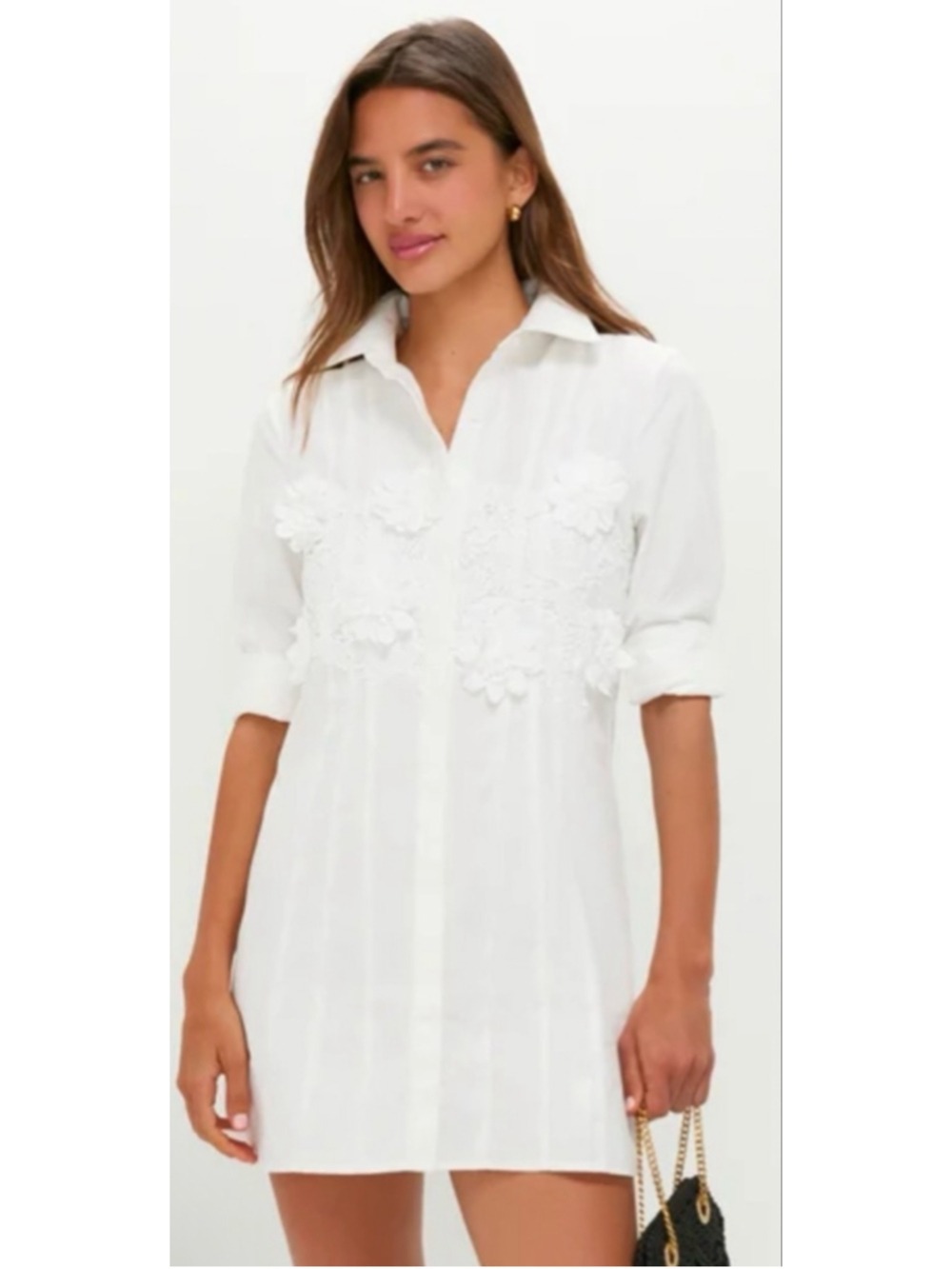 Tuckernuck HYACINTH HOUSE White Floral Applique Avery Mini Dress S - Picture 6 of 9